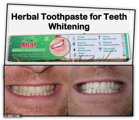 HERBAL TOOTHPASTE FOR TEETH WHITENING 100% RESULT.