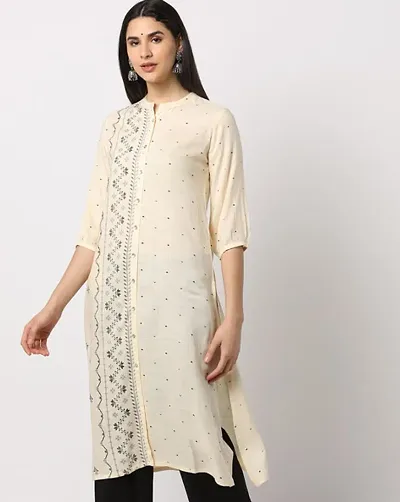 Stylish Printed Cotton Straight Kurtis