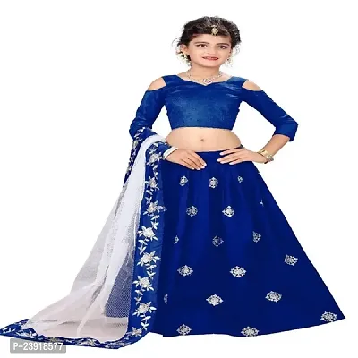 F Plus Fashion Girls' Taffeta Silk Lehenga Choli-thumb0