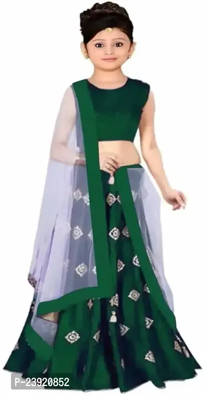 F Plus Fashion Girls Silk Embroidered Lehenga Choli-thumb0