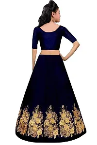 F Plus Fashion Girl's Silk Semi-stitched Lehenga Choli-thumb1