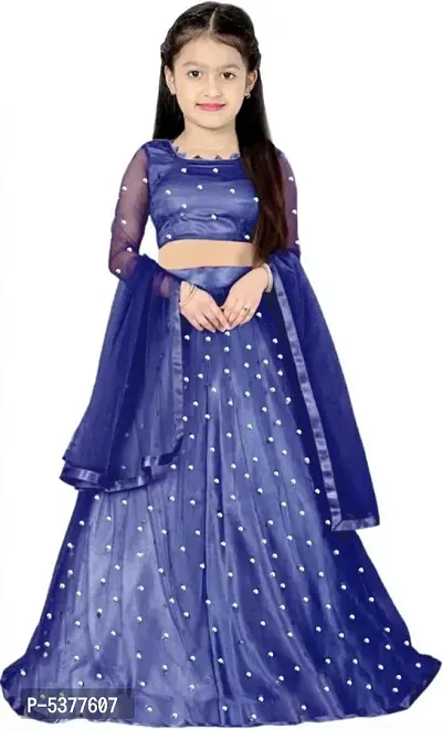 Girls Embroidered Wedding Wear Lehenga Choli_(Suitable To 3-15 Years Girls)Free Size-thumb0