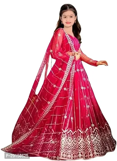 Girls Embroidered Wedding Wear Lehenga Choli-thumb0