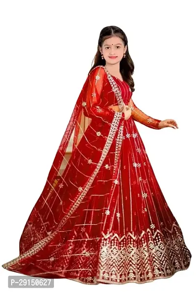 Girls Embroidered Wedding Wear Lehenga Choli-thumb0