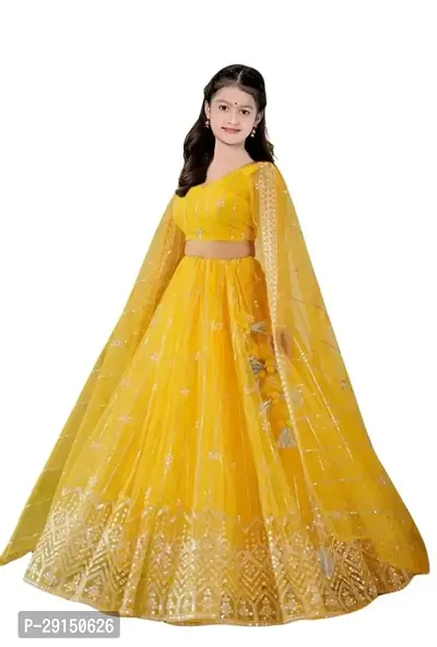 Girls Embroidered Wedding Wear Lehenga Choli-thumb0