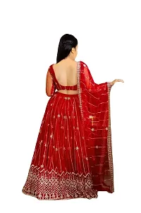 Girls Embroidered Wedding Wear Lehenga Choli-thumb1