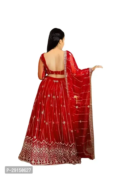 Girls Embroidered Wedding Wear Lehenga Choli-thumb2