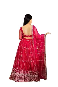 Girls Embroidered Wedding Wear Lehenga Choli-thumb1