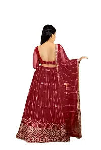 Girls Embroidered Wedding Wear Lehenga Choli-thumb1