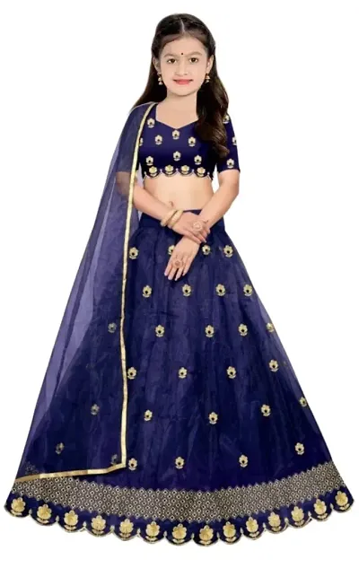 Girls Net Embroidered Latest Designer Party wear Lehenga Choli