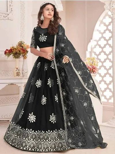 Girls Flower Embroidered Wedding Wear lehenga Choli