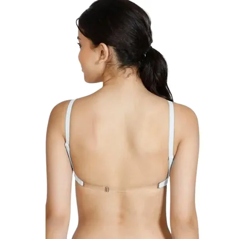 Bewild Full Coverage Backless Cotton Bra for Women and Girls/Ladies/Casual/Non Padded/Everyday/Transparent Strap & Band Free