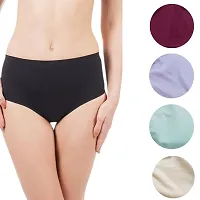 Bewild Seamless Cotton Panty Liners for Women and Girls Daily use Panties (Combo Pack - 5) May Vary Prints and Color /Prints (XL)-thumb1