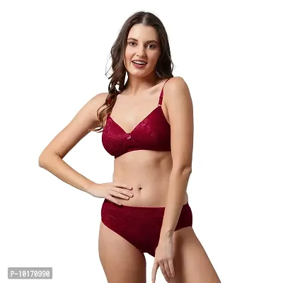 Buy Be-Wild Full Coverage Foam Padded Bra Panty Set for Women and  Girls/Casual/Everyday/Honeymoon/Bra Panty/Bridal Set/net Bra Panty/Fancy/Non  Wired/t-Shirt/Daily use/(Bra Panty Set) Online In India At Discounted Prices