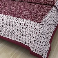 Comfortable Cotton Printed Bedsheet with Pillow Covers-thumb1