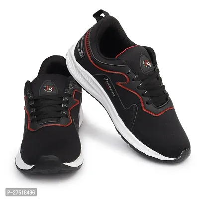 Classic Mesh Self Design Sports Shoe For Men-thumb0