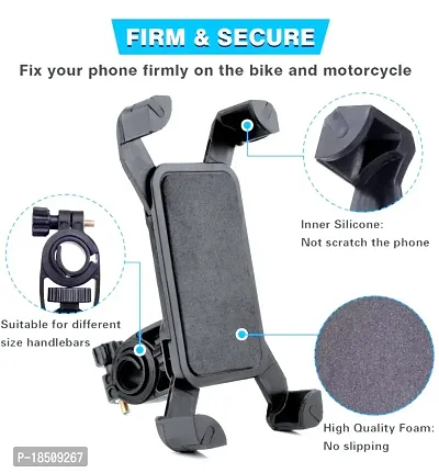 Mobile Phone Holder Bike Mobile Holder  (Black)-thumb4