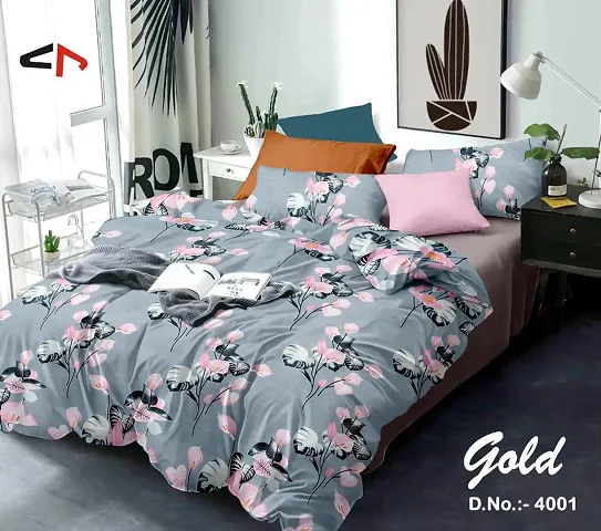 Glace Cotton Printed Double Bedsheets