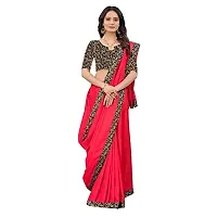 Kesariya Women's Solid Saree with Blouse (KE_Rashmi_Gajari)-thumb2