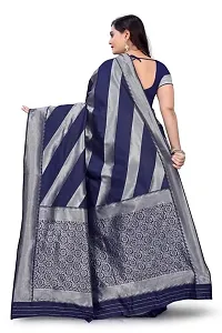 Kesariya Women's Zari Saree with Blouse (KE_Leriya_Blue)-thumb2