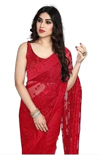 Kesariya Women's Embroidered Saree with Blouse (KE_Dabbang_Red)-thumb4