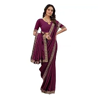 Kesariya Women's Embroidered Saree with Blouse (KE_Hathi-Dolla_Wine)-thumb2