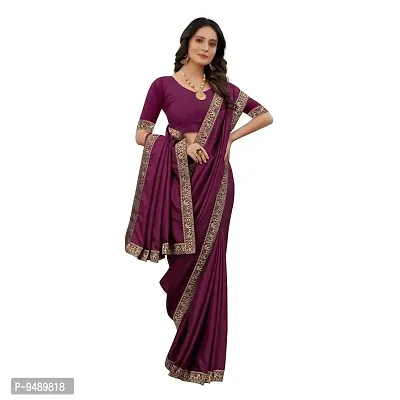 Kesariya Women's Embroidered Saree with Blouse (KE_Hathi-Dolla_Wine)-thumb3