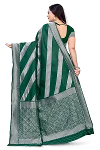 Kesariya Women's Zari Saree with Blouse (KE_Leriya_Green)-thumb3