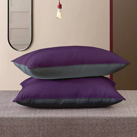 Comfortable Polyester Solid Pillow Set Of 2