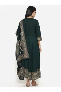 Women Rayon Printed Anarkali Kurta  Duptta Set-thumb1