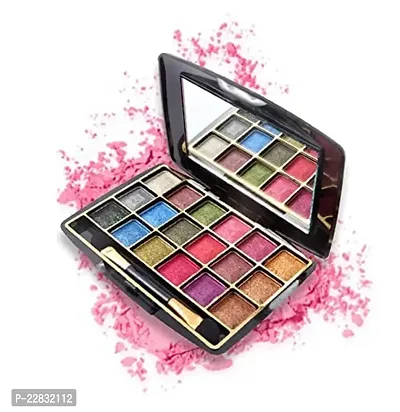 Vedima 18 Color Mini EyeShadow Palette Glitter Eye Shadow  Contain Provide Brush to Apply Finely Pressed And Highly Pigmented Colors, Create Best Eye Looks 16g-thumb0