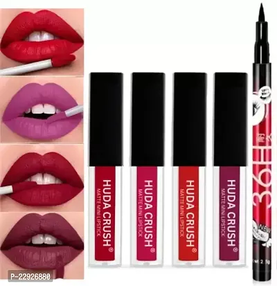 Matte Mini Super Long Lasting  Red Edition Lipstick Smudge and Waterproof Combo Pack of 4