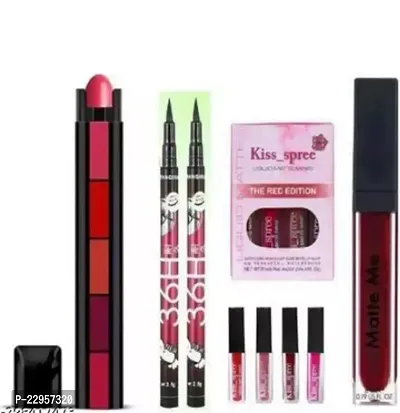 Combo Of  5 in 1  Lipstick | H36 kajal | Matte Mini Lipstick Combo of 4 | Red Edition | Perfect Finish | Long Lasting | Water  Smudge Proof