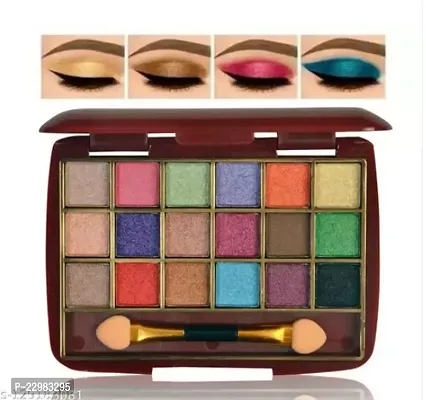 MANISLAP Eye Enhancer Mini Eye Shadow 18 Shade Pallete With Bright Shimmer Color  in 1 Pack  and  H36 Kajal-thumb2