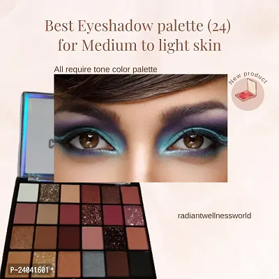 MANISLAP 24 Color Eyeshadow Palette Shimmer, Bright  Nude Colors Perfect Combination Of Eye Shadow   SmudgeProof  WaterProof-thumb3