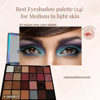 MANISLAP 24 Colors Combo Matte Shimmer Eye Shadow Palette Eye Shadow Rose Gold + Nude 36 g