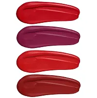 MANISLAP Combo of H36 RED Maroon Matte Me Lipstick Combo Offer , Lipstick and kajal , Long Stay , Water Proof-thumb1