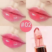 MANISLAP Flower Lip Enhancing Transparent Color Change Gelly Lipstick Long Wearing, Waterproof Smudge proof Lipstick (Pack of 1) 10 gm-thumb1