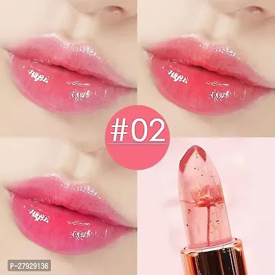 MANISLAP Flower Lip Enhancing Transparent Color Change Gelly Lipstick Long Wearing, Waterproof Smudge proof Lipstick (Pack of 1) 10 gm-thumb2