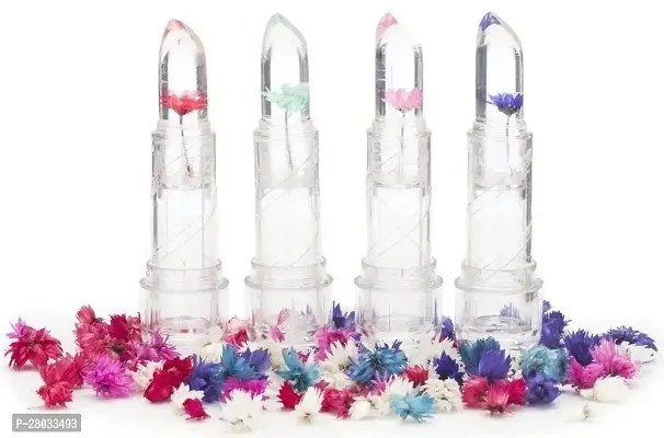 MANISLAP Flower Lip Enhancing Transparent Color Change Gelly Lipstick Long Wearing, Waterproof Smudge proof Lipstick (Pack of 1) 10 gm