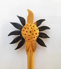 Jain Export Multi Color Sunflower hairstick for Women Bun Stick (Black)-thumb2