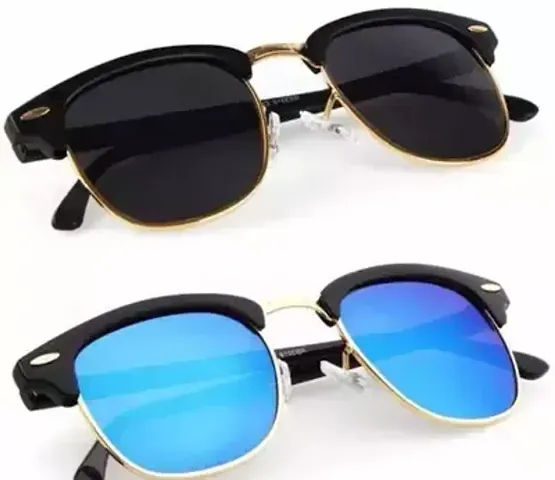 Stylish Best Quality Plastic Sunglasses for Men and Women Pack of 2