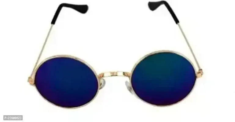 Fabulous Blue Aluminium Oval Sunglasses For Men Pack Of 1-thumb0