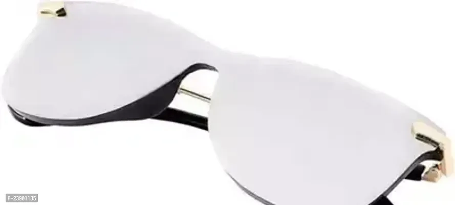 Fabulous Grey Plastic Oval Sunglasses For Men Pack Of 1