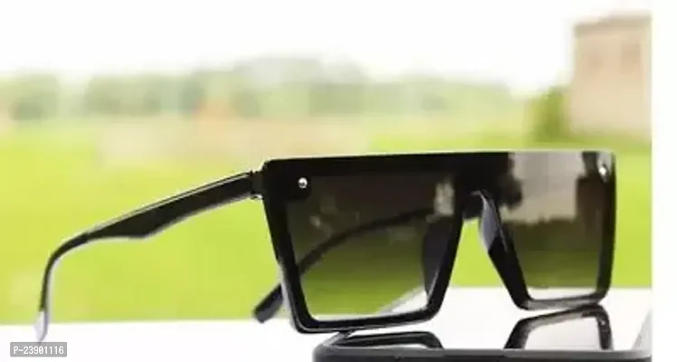 Fabulous Black Plastic Oval Sunglasses For Men Pack Of 1-thumb0