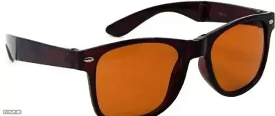 Fabulous Orange Plastic Oval Sunglasses For Men Pack Of 1