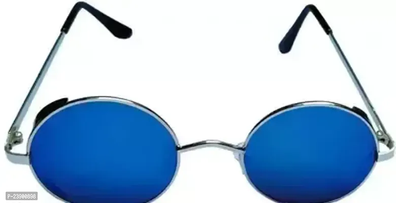 Fabulous Blue Aluminium Round Sunglasses For Men Pack Of 1-thumb0