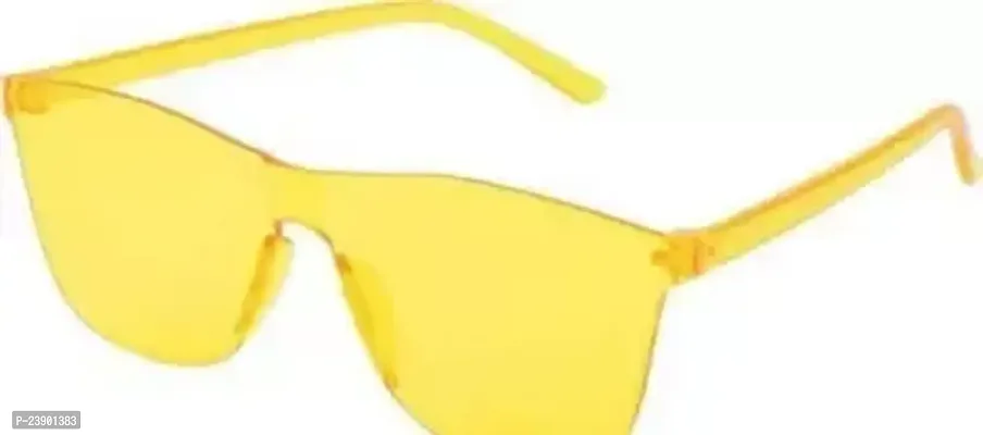 Fabulous Yellow Plastic Oval Sunglasses For Men Pack Of 1-thumb0