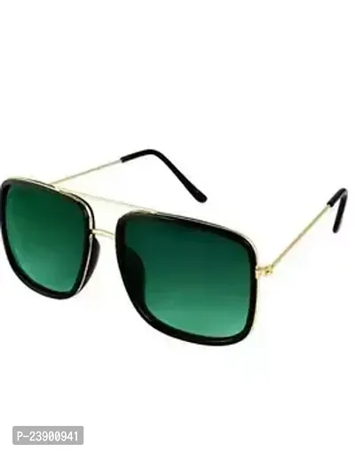 Fabulous Green Plastic Oval Sunglasses For Men Pack Of 1