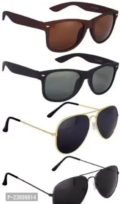 Fabulous Plastic And Metal Sunglasses For Women Pack Of 5